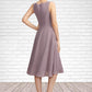 Everly A-Line Square Neckline Knee-Length Chiffon Mother of the Bride Dress DL126P0014940