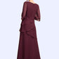 Dakota A-Line Scoop Neck Ankle-Length Chiffon Mother of the Bride Dress With Cascading Ruffles DL126P0014941