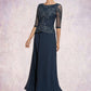 Vera A-Line Scoop Neck Ankle-Length Chiffon Lace Mother of the Bride Dress DL126P0014942