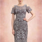 Vivian Sheath/Column Scoop Neck Knee-Length Lace Mother of the Bride Dress DL126P0014944