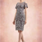 Vivian Sheath/Column Scoop Neck Knee-Length Lace Mother of the Bride Dress DL126P0014944