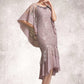 Anastasia Trumpet/Mermaid Scoop Neck Asymmetrical Chiffon Lace Mother of the Bride Dress DL126P0014945