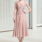 Selena A-Line Square Neckline Tea-Length Chiffon Mother of the Bride Dress DL126P0014947