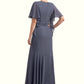 Leia Trumpet/Mermaid V-neck Floor-Length Chiffon Mother of the Bride Dress DL126P0014951