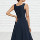 Raquel A-Line Scoop Neck Knee-Length Chiffon Mother of the Bride Dress DL126P0014957