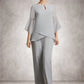 Marian Jumpsuit/Pantsuit Scoop Neck Ankle-Length Chiffon Mother of the Bride Dress DL126P0014958