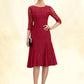 Journey A-Line Scoop Neck Knee-Length Lace Mother of the Bride Dress With Sequins DL126P0014961