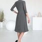 Karma A-Line V-neck Knee-Length Mother of the Bride Dress With Beading DL126P0014965