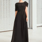 Larissa A-Line Scoop Neck Floor-Length Chiffon Mother of the Bride Dress With Ruffle Beading DL126P0014970