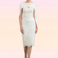 Kiana Sheath/Column Sweetheart Knee-Length Lace Stretch Crepe Mother of the Bride Dress With Beading DL126P0014973