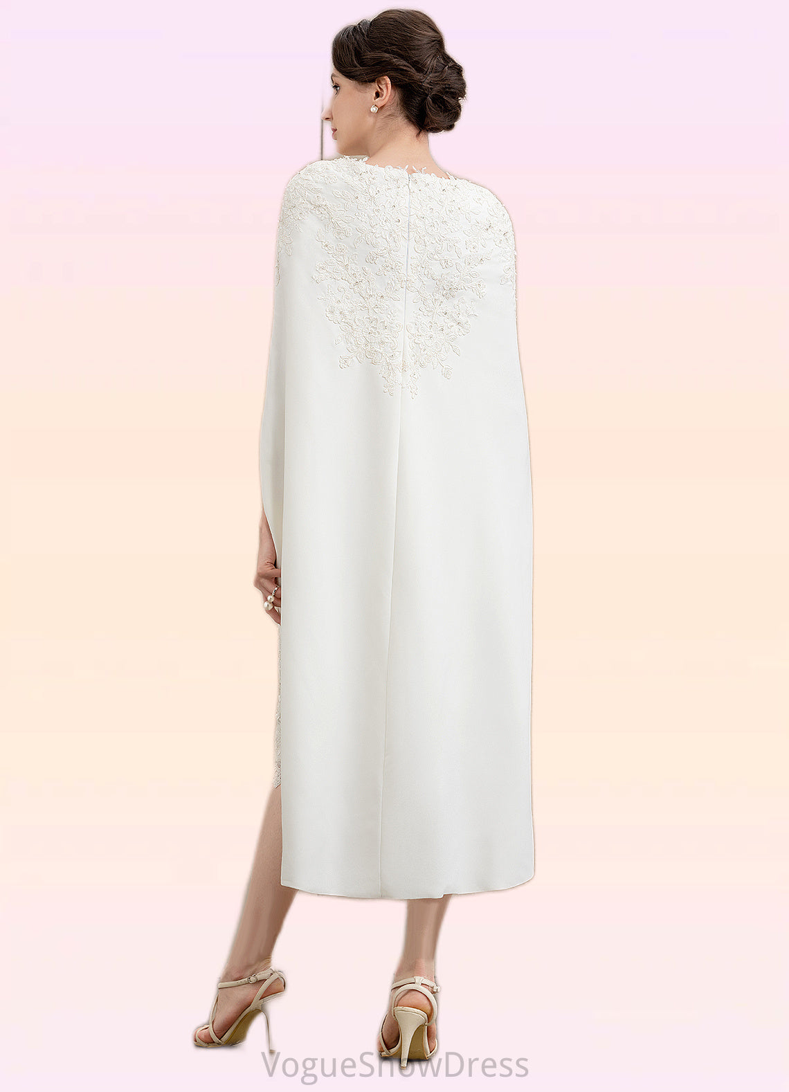 Kiana Sheath/Column Sweetheart Knee-Length Lace Stretch Crepe Mother of the Bride Dress With Beading DL126P0014973