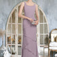 Jazlyn Sheath/Column Scoop Neck Floor-Length Chiffon Mother of the Bride Dress With Beading Cascading Ruffles DL126P0014975