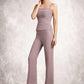 Jemima Jumpsuit/Pantsuit Square Neckline Ankle-Length Chiffon Mother of the Bride Dress With Ruffle DL126P0014984