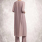 Jemima Jumpsuit/Pantsuit Square Neckline Ankle-Length Chiffon Mother of the Bride Dress With Ruffle DL126P0014984