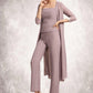 Jemima Jumpsuit/Pantsuit Square Neckline Ankle-Length Chiffon Mother of the Bride Dress With Ruffle DL126P0014984