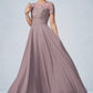 Cora A-Line Scoop Neck Floor-Length Chiffon Lace Mother of the Bride Dress With Beading Sequins DL126P0014987