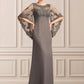 Riley Sheath/Column Scoop Neck Floor-Length Chiffon Lace Mother of the Bride Dress DL126P0014996