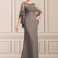 Riley Sheath/Column Scoop Neck Floor-Length Chiffon Lace Mother of the Bride Dress DL126P0014996