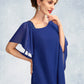 Erin Sheath/Column V-neck Knee-Length Chiffon Mother of the Bride Dress With Beading Sequins DL126P0015013