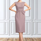 Aylin Sheath/Column Scoop Neck Knee-Length Chiffon Mother of the Bride Dress With Ruffle Sequins DL126P0015023