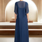 Jane A-Line Square Neckline Asymmetrical Chiffon Lace Mother of the Bride Dress DL126P0015034