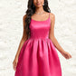 Janiyah Ball-Gown/Princess Scoop Short Satin Homecoming Dress DLP0025714