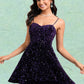 Uerica A-line Sweetheart Short Sequin Homecoming Dress DLP0025649