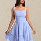 Eloise A-line Scoop Short Chiffon Homecoming Dress With Pleated DLP0025654