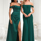 Kamari A-line Off the Shoulder Floor-Length Chiffon Bridesmaid Dress DLP0025744