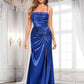 Fatima Trumpet/Mermaid Straight Floor-Length Stretch Satin Prom Dresses DLP0025845