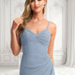 Greta A-line V-Neck Floor-Length Chiffon Bridesmaid Dress DLP0025726