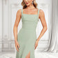 Kathleen Trumpet/Mermaid Square Floor-Length Chiffon Bridesmaid Dress DLP0025808