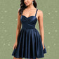 Sylvia A-line Sweetheart Short Satin Homecoming Dress With Pleated DLP0025673