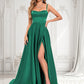 Lorena A-line Sweetheart Sweep Train Satin Prom Dresses DLP0025846