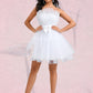 Kaiya Ball-Gown/Princess Asymmetrical Short Tulle Homecoming Dress With Bow DLP0025709