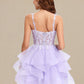 Madison Ball-Gown/Princess Sweetheart Short Tulle Homecoming Dress DLP0025677