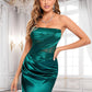 Liliana Trumpet/Mermaid Straight Sweep Train Stretch Satin Prom Dresses With Pleated DLP0025849