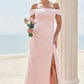 Trumpet/Mermaid Off-the-Shoulder Sleeveless Floor-Length Stretch Crepe Plus Size Bridesmaid Dresses Everleigh DLP0025261