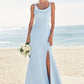 Trumpet/Mermaid Scoop Neck SleevelessFloor-Length Stretch Crepe Bridesmaid Dresses with Split Harley DLP0025271