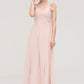 Sweetheart Sleeveless A-line/Princess Chiffon Long/Floor-Length Bridesmaid Dresses With Pleated Shoulder Flower Lyla DLP0025315