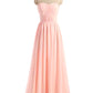 Sweetheart Sleeveless Long/Floor-Length A-Line/Princess Chiffon Bridesmaid Dresses Joanna DLP0025418