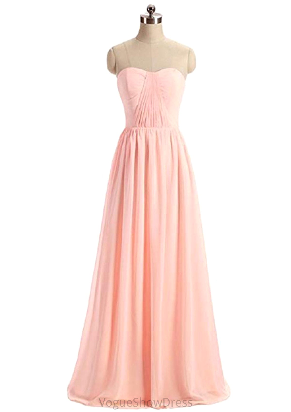 Sweetheart Sleeveless Long/Floor-Length A-Line/Princess Chiffon Bridesmaid Dresses Joanna DLP0025418