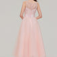 Tea-Length Sleeveless Bateau Tulle A-line/Princess Bridesmaid Dresses With Waistband Lace Maeve DLP0025429