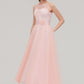 Tea-Length Sleeveless Bateau Tulle A-line/Princess Bridesmaid Dresses With Waistband Lace Maeve DLP0025429