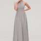 Halter Sleeveless A-line/Princess Long/Floor-Length Chiffon Bridesmaid Dresses With Pleated Layla DLP0025462