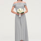 Off-the-Shoulder Sleeveless Asymmetrical Chiffon A-line/Princess Bridesmaid Dresseses LuLu DLP0025465