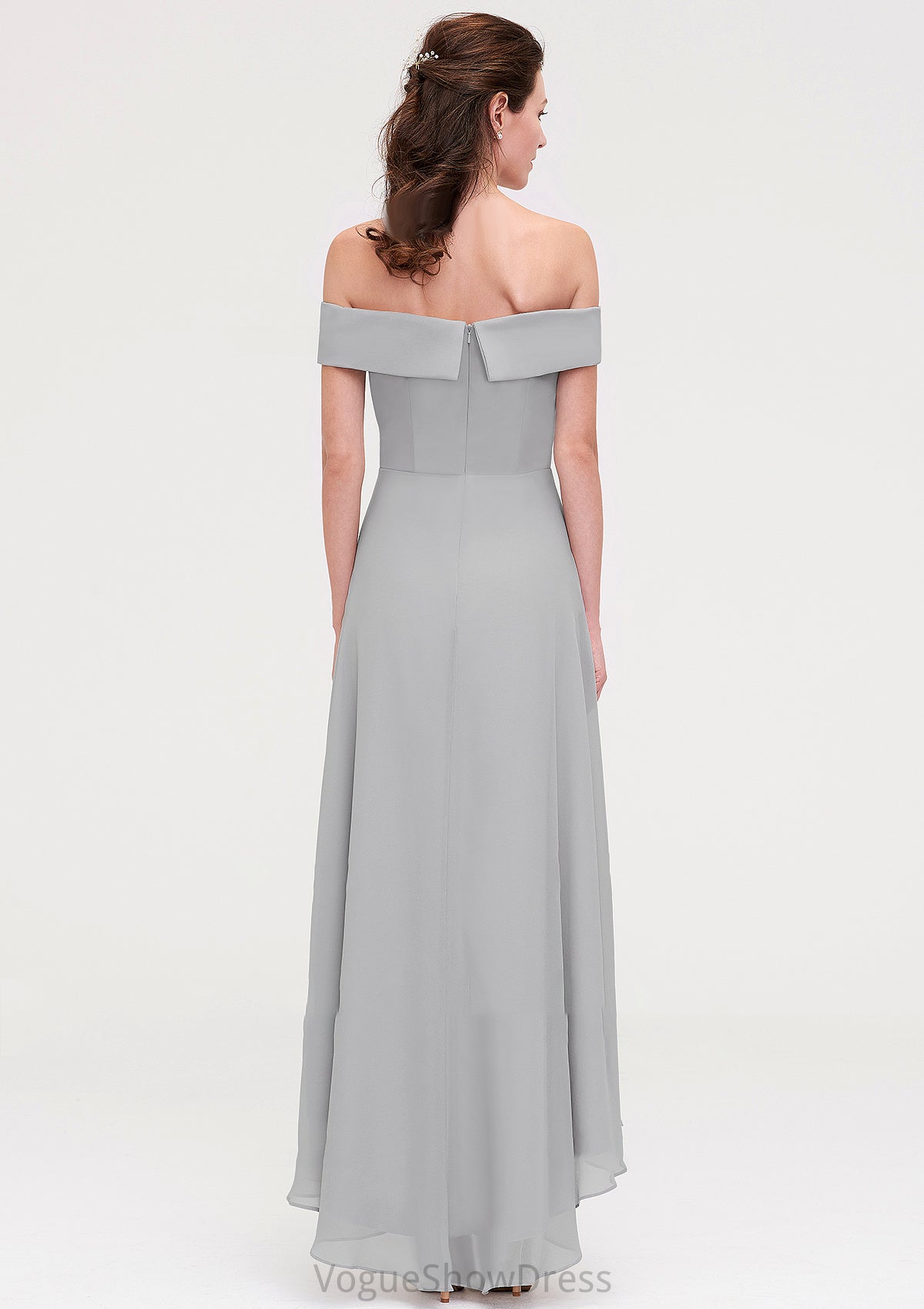 Off-the-Shoulder Sleeveless Asymmetrical Chiffon A-line/Princess Bridesmaid Dresseses LuLu DLP0025465