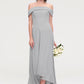 Off-the-Shoulder Sleeveless Asymmetrical Chiffon A-line/Princess Bridesmaid Dresseses LuLu DLP0025465