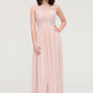 Sleeveless V Neck Long/Floor-Length Chiffon A-line/Princess Bridesmaid Dresses With Pleated Appliqued Muriel DLP0025467