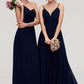 Sleeveless One-Shoulder A-line/Princess Chiffon Long/Floor-Length Bridesmaid Dresses With Pleated Hope DLP0025475